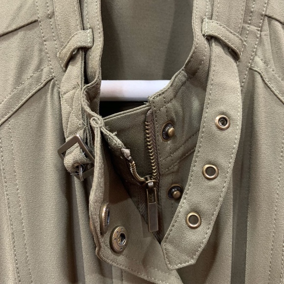 Vintage 90s Cache Olive Green Zip Up Vest - Picture 3 of 4
